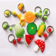Wholesale Creative Personality Simulated Fruit Vegetables Modeling Keychain Pendant Promotional Gift